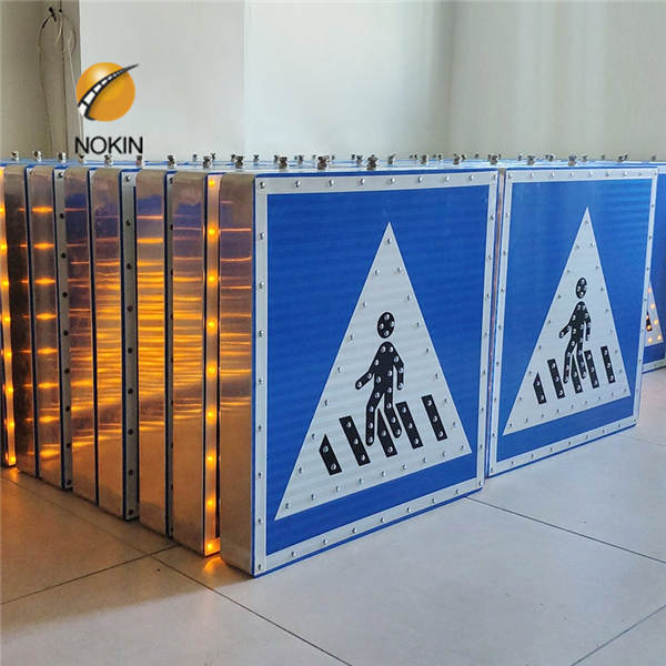 Custom solar crosswalk sign company-Nokin Solar Traffic Sign